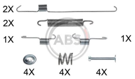 Монтажний набір гальмівної колодки A.B.S. A.B.S. 0001Q (фото 1)