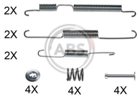Монтажний набір гальмівних колодок A.B.S. A.B.S. 0009Q (фото 1)