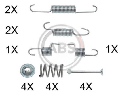 Монтажний набір гальмівних колодок A.B.S. A.B.S. 0025Q