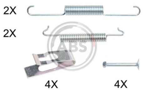 Комплектуючі гальмівних колодок A.B.S. A.B.S. 0027Q