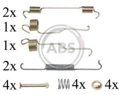 Монтажний набір гальмівних колодок A.B.S. A.B.S. 0804Q