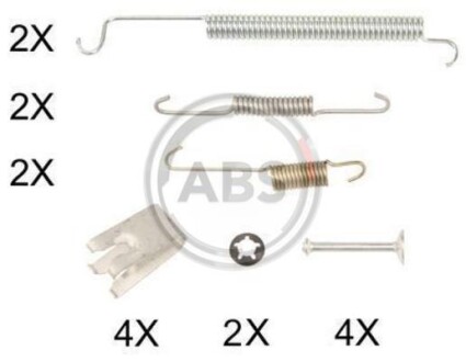 Монтажний набір гальмівних колодок A.B.S. A.B.S. 0807Q