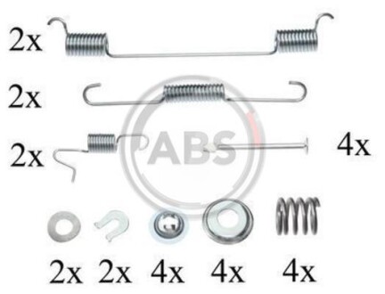 Монтажний набір гальмівних колодок A.B.S. A.B.S. 0818Q