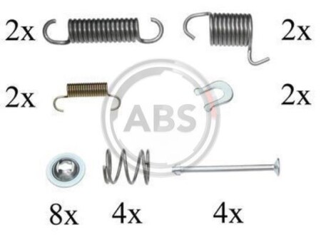 Монтажний набір гальмівних колодок A.B.S. A.B.S. 0834Q