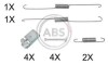 Монтажний набір гальмівних колодок A.B.S. A.B.S. 0888Q (фото 1)