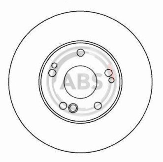 Диск гальмівний вентильований A.B.S. 16110