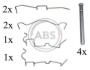 Комплектующие, колодки дискового тормоза A.B.S. 1650Q (фото 1)
