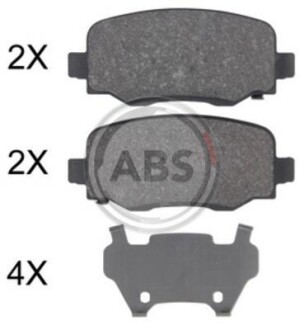 Гальмівні колодки, дискові (набір) A.B.S. A.B.S. 35039