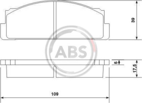 Гальмівні колодки, дискове гальмо (набір) A.B.S. A.B.S. 36004