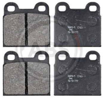 Комплект тормозных колодок, дисковый механизм A.B.S. 36010/1