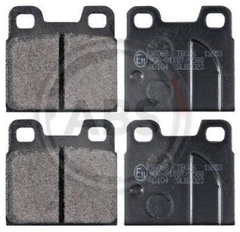 Комплект тормозных колодок, дисковый механизм A.B.S. 36068