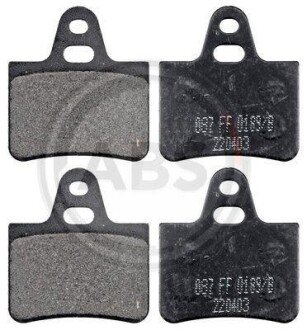 Комплект тормозных колодок, дисковый механизм A.B.S. 36070