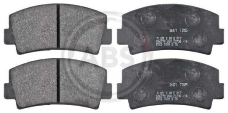 Комплект гальмівних колодок, дискове гальмо A.B.S. 36071
