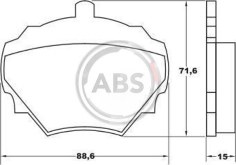 Гальмівні колодки, дискове гальмо (набір) A.B.S. A.B.S. 36125