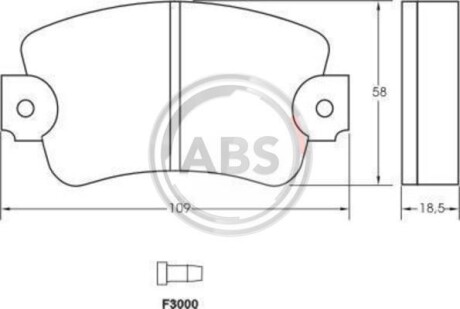 Гальмівні колодки, дискове гальмо (набір) A.B.S. A.B.S. 36131