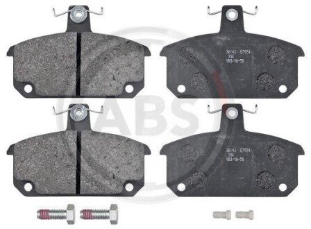 Комплект тормозных колодок, дисковый механизм A.B.S. 36143