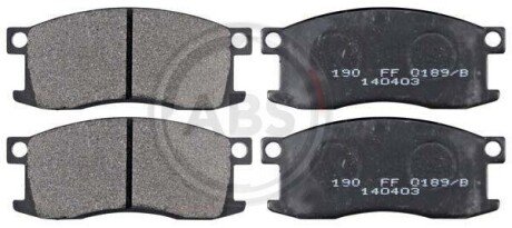 Комплект тормозных колодок, дисковый механизм A.B.S. 36155