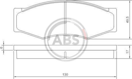 Гальмівні колодки, дискове гальмо (набір) A.B.S. A.B.S. 36168