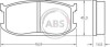 Комплект тормозных колодок, дисковый механизм A.B.S. 36453 (фото 1)