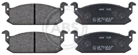 Комплект тормозных колодок, дисковый механизм A.B.S. 36545