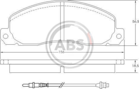 К-кт перед. гальм. колодок Renault Trafic 84- A.B.S. A.B.S. 36570