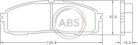 Гальмівні колодки, дискове гальмо (набір) A.B.S. A.B.S. 36626