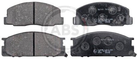 Комплект тормозных колодок, дисковый механизм A.B.S. 36701