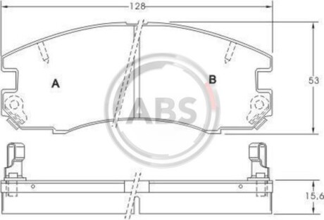 Гальмівні колодки, дискове гальмо (набір) A.B.S. A.B.S. 36767