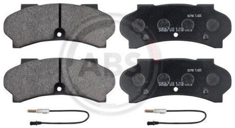 Комплект тормозных колодок, дисковый механизм A.B.S. 36798