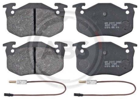 Комплект тормозных колодок, дисковый механизм A.B.S. 36802