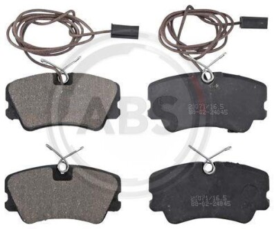 Комплект тормозных колодок, дисковый механизм A.B.S. 36819