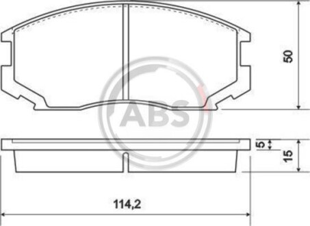 Гальмівні колодки, дискове гальмо (набір) A.B.S. A.B.S. 36865