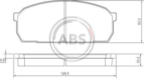 Гальмівні колодки, дискове гальмо (набір) A.B.S. A.B.S. 36926