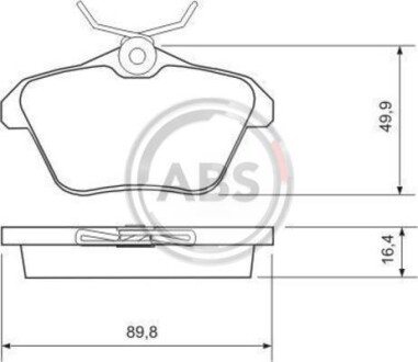 Гальмівні колодки, дискове гальмо (набір) A.B.S. A.B.S. 36935