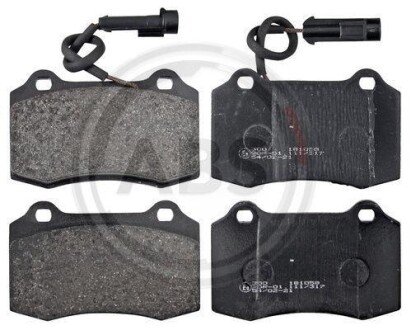 Комплект тормозных колодок, дисковый механизм A.B.S. 36946