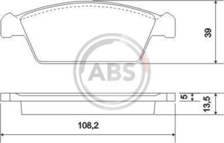 Гальмівні колодки, дискове гальмо (набір) A.B.S. A.B.S. 37002