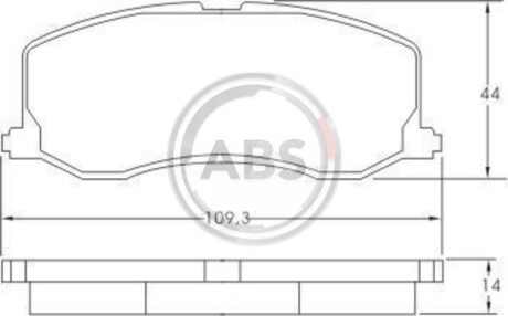 Гальмівні колодки, дискове гальмо (набір) A.B.S. A.B.S. 37017