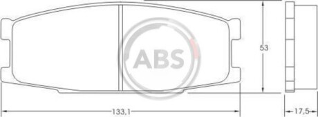 Гальмівні колодки, дискове гальмо (набір) A.B.S. A.B.S. 37024