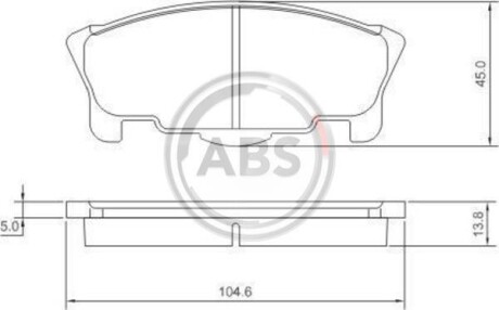 Гальмівні колодки, дискове гальмо (набір) A.B.S. A.B.S. 37058