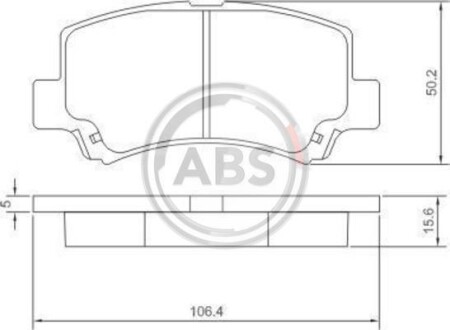 Гальмівні колодки, дискове гальмо (набір) A.B.S. A.B.S. 37086