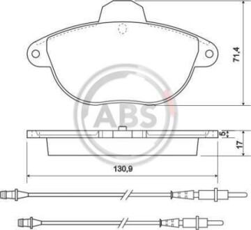Гальмівні колодки, дискове гальмо (набір) A.B.S. A.B.S. 37114