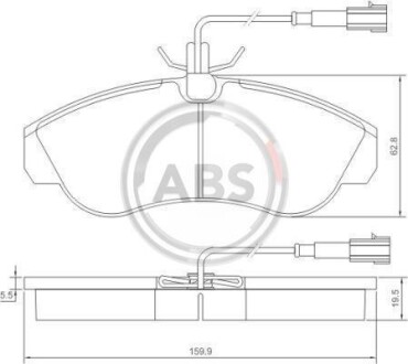 (інший датч.) Колодки гальм.Citroen Jumper/Fiat Ducato/Peugeot A.B.S. A.B.S. 37171