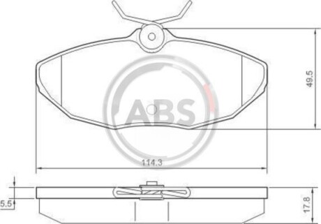 Гальмівні колодки, дискове гальмо (набір) A.B.S. A.B.S. 37178