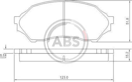 Гальмівні колодки, дискове гальмо (набір) A.B.S. A.B.S. 37186