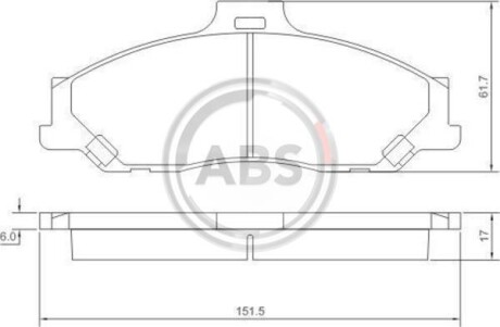 Гальмівні колодки, дискове гальмо (набір) A.B.S. A.B.S. 37193