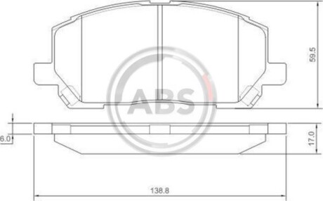 Колодки гальмівні Lexus ES300,Toyota Avensis,Camry,Carina A.B.S. A.B.S. 37260