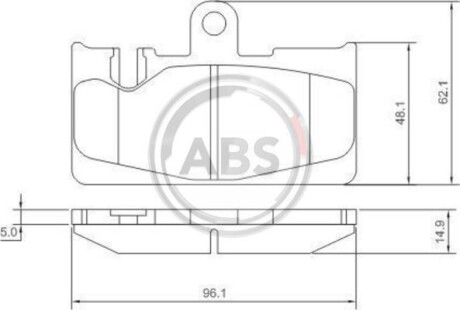 Колодки гальмівні зад. Lexus LS FE 430 A.B.S. A.B.S. 37264