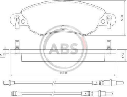 Гальмівні колодки, дискове гальмо (набір) A.B.S. A.B.S. 37278