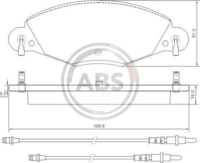 Гальмівні колодки, дискове гальмо (набір) A.B.S. A.B.S. 37285