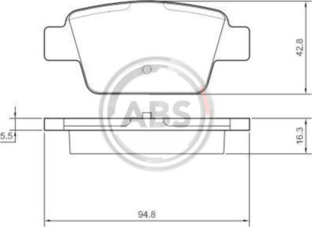 Гальмівні колодки, дискове гальмо (набір) A.B.S. A.B.S. 37291